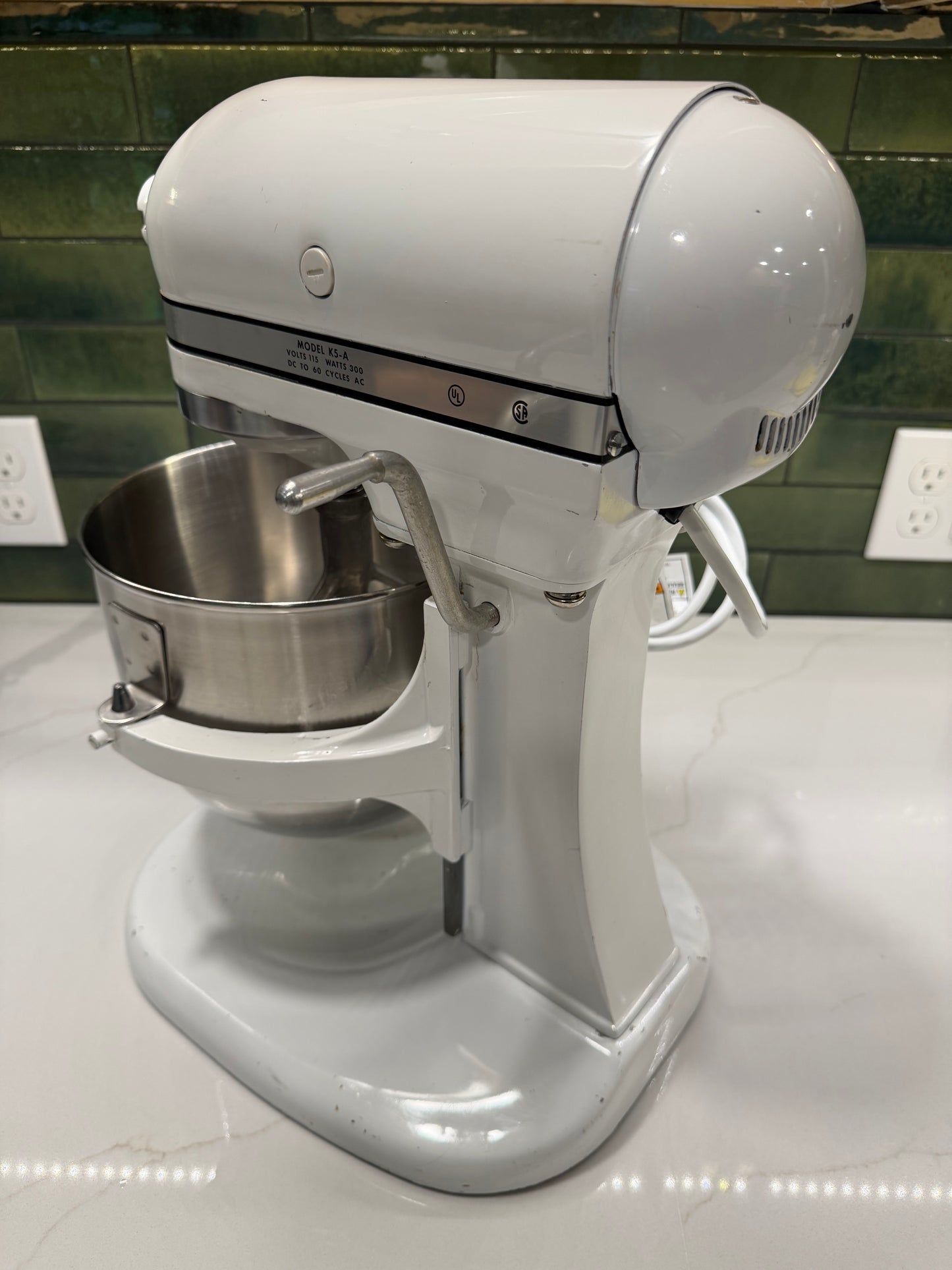 1971 Hobart-made K5-A: 5 Quart Bowl Lift Mixer
